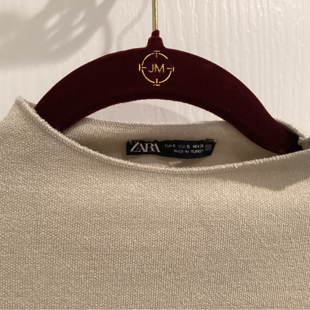 Zara Cream Knit Top - Picture 6 of 8